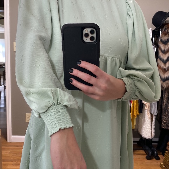 Babydoll mint green dress - Picture 4 of 6